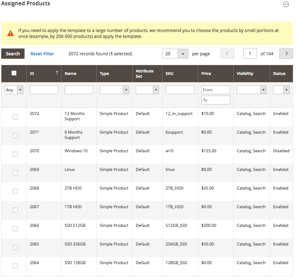 Mageworx Option Template Settings