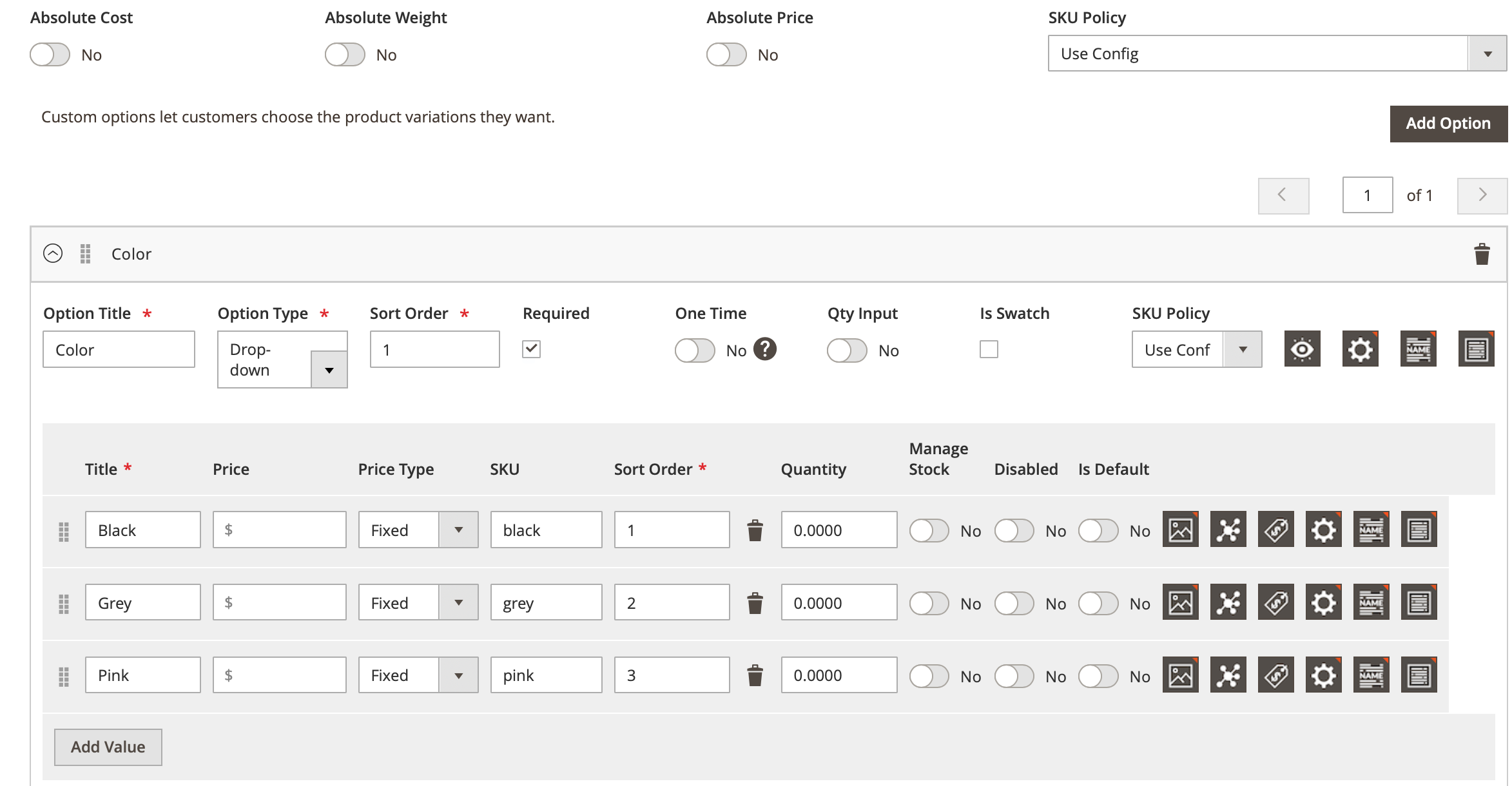 Mageworx Option Template Customizable Options