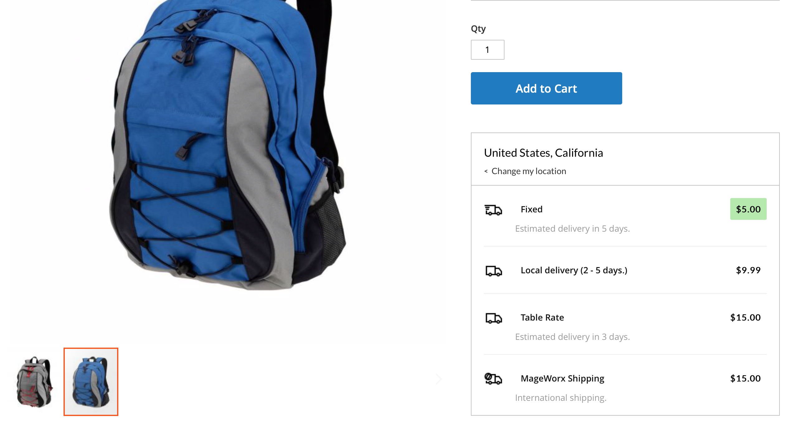Shipping calculator