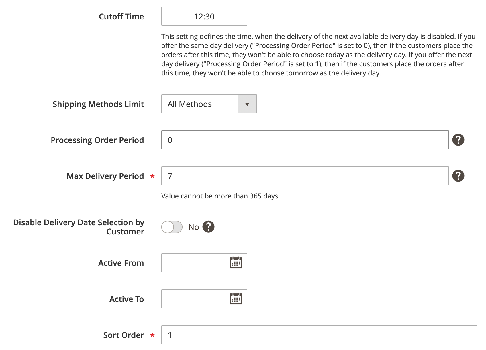 Delivery Date