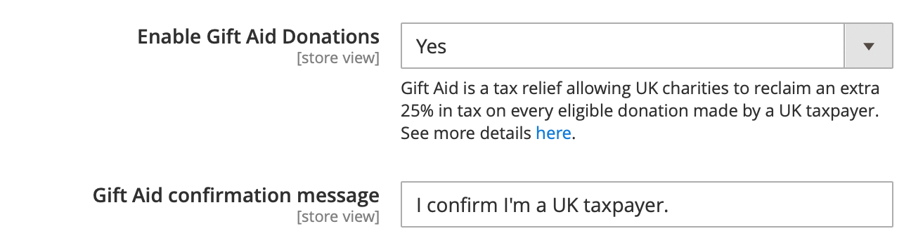 Mageworx Donations Settings