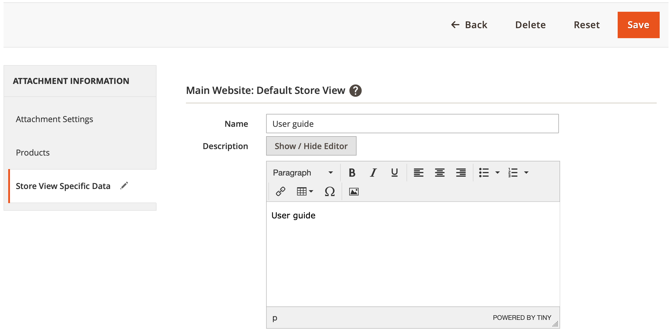 File Downloads Product Attachments
