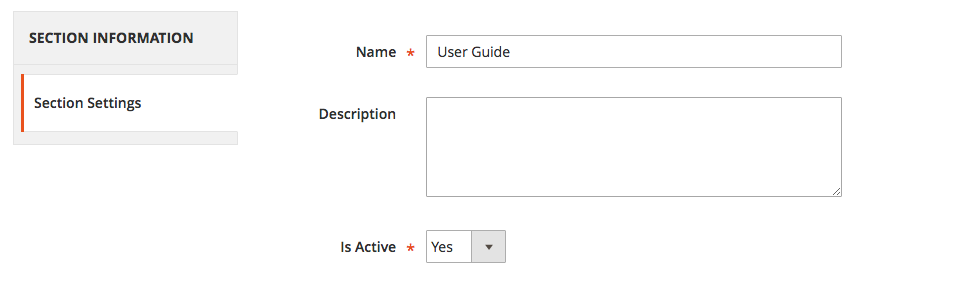 File Downloads Sections Configuration