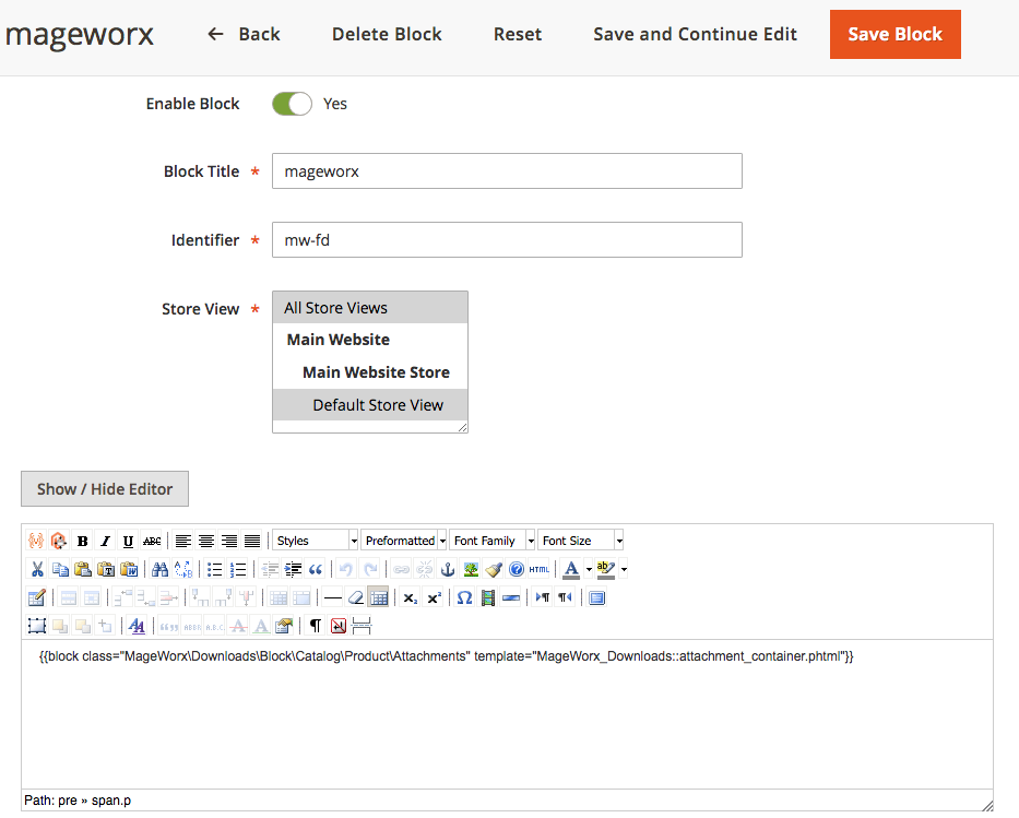 File Downloads on CMS page