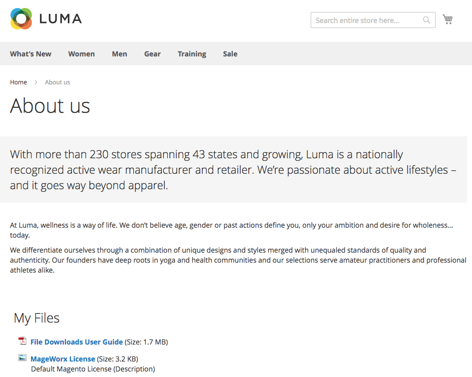 File Downloads on CMS page