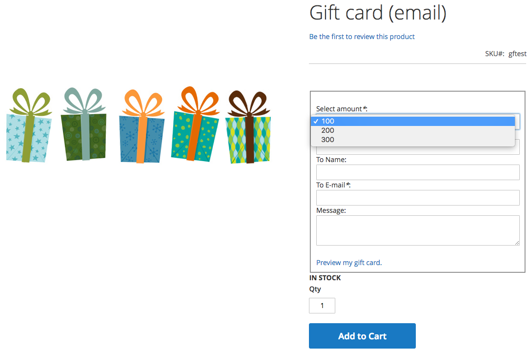 Mageworx Gift Card Values