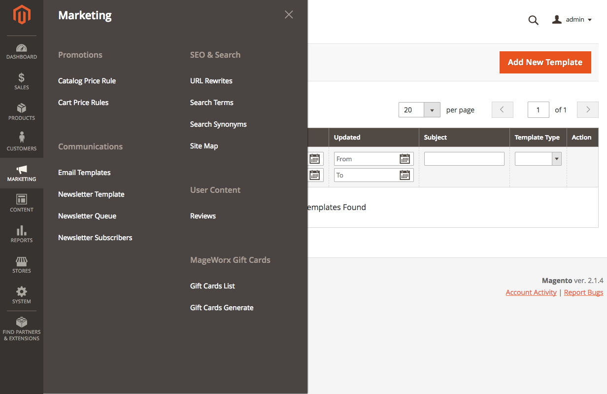 Mageworx Gift Card Configuration