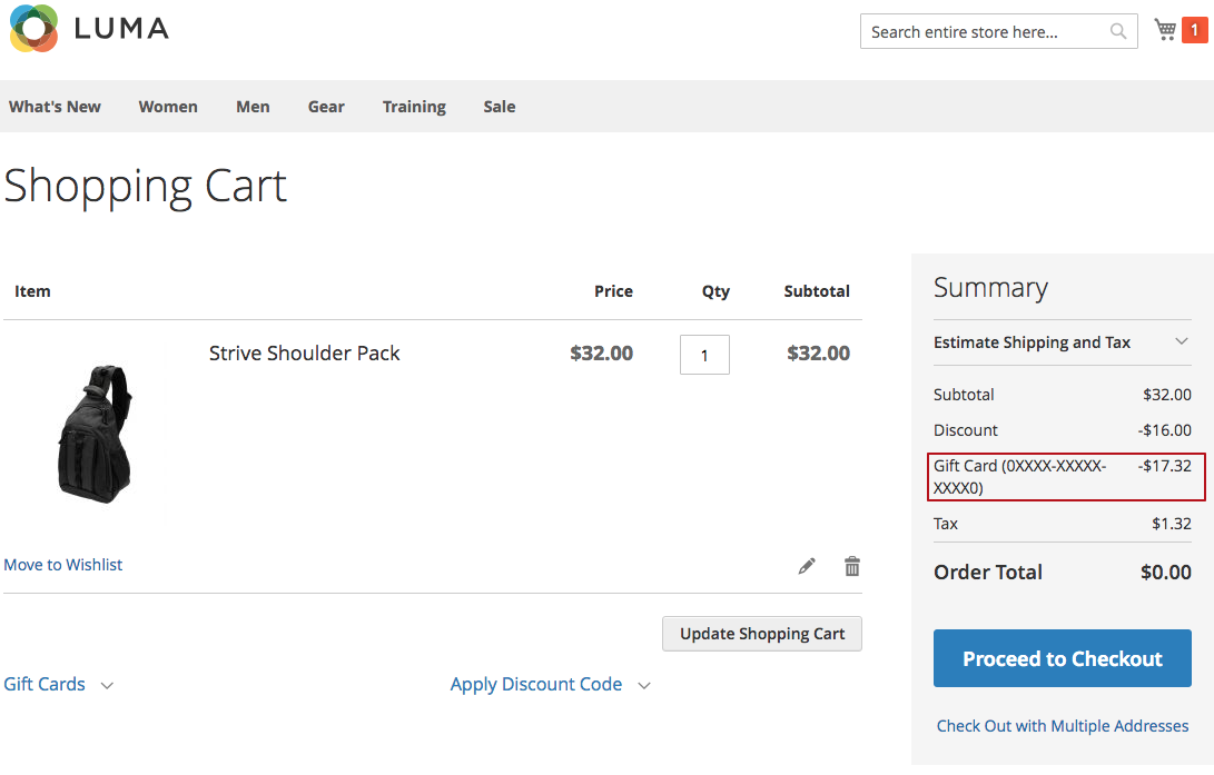 Mageworx Gift Card Information