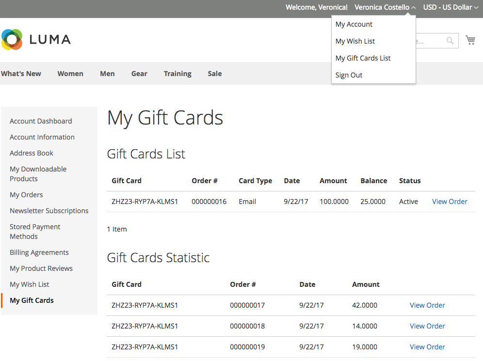 Mageworx Gift Card Redeem