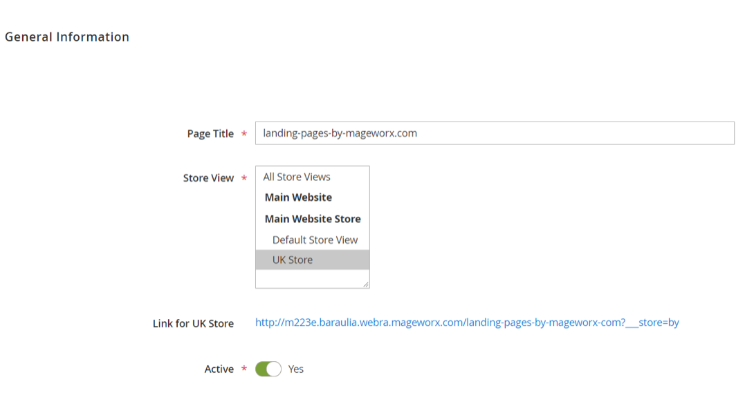 landing pages