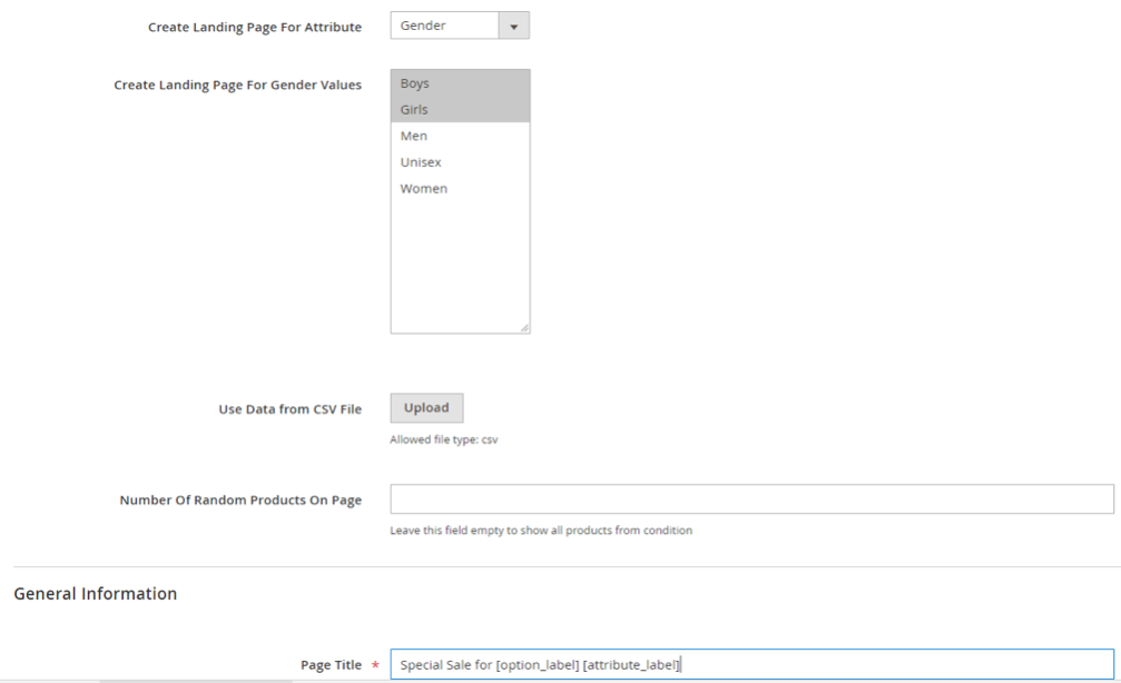 landing pages