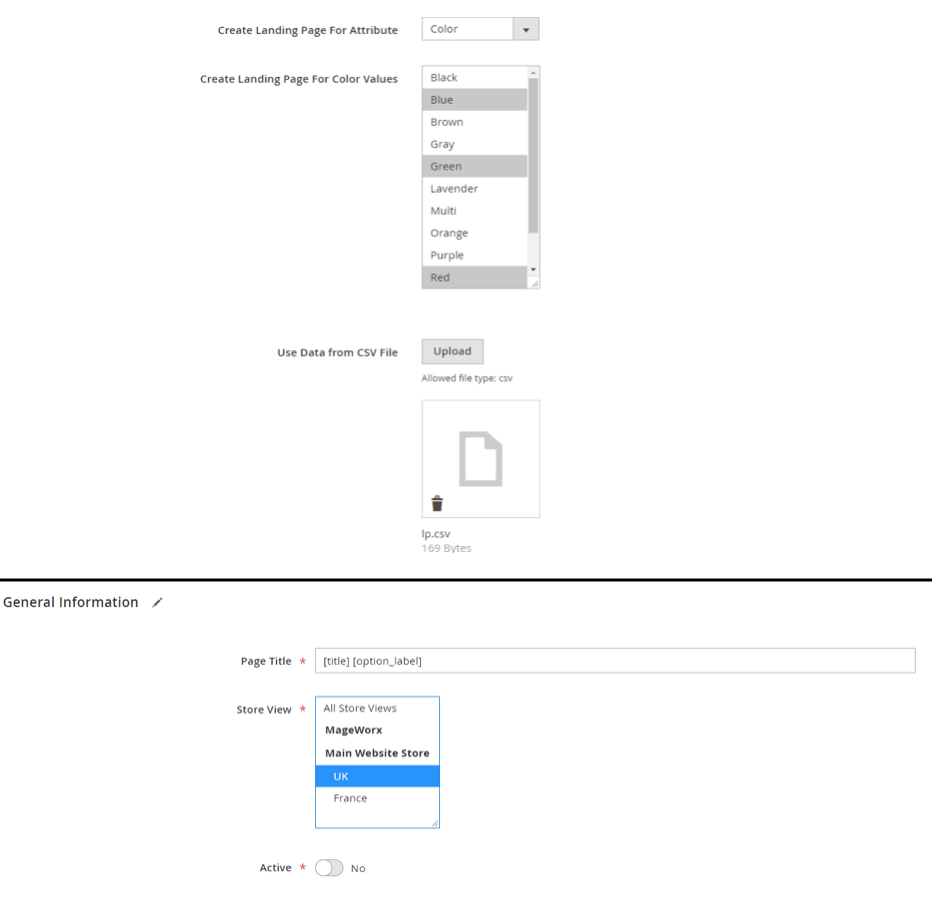 landing pages
