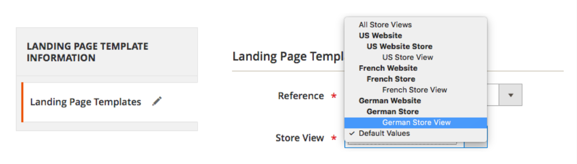 landing pages