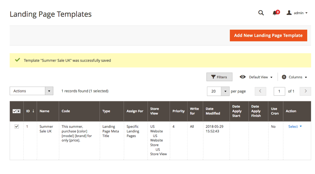 landing pages