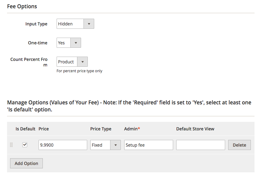 Multi Fees Manage Labels