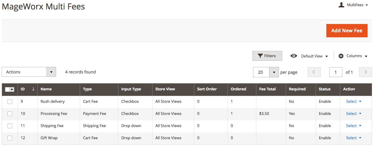 Multi Fees Management