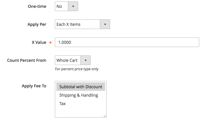 Multi Fees Manage Labels