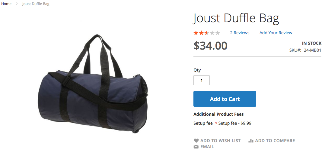 Multi Fees Cart Page