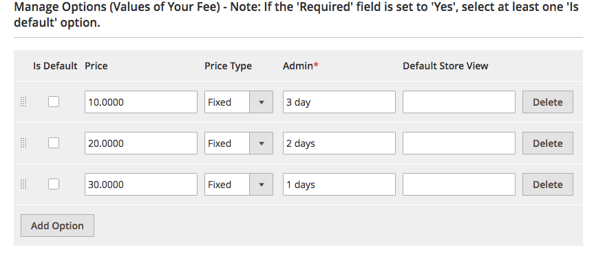 Multi Fees Management Main Tab