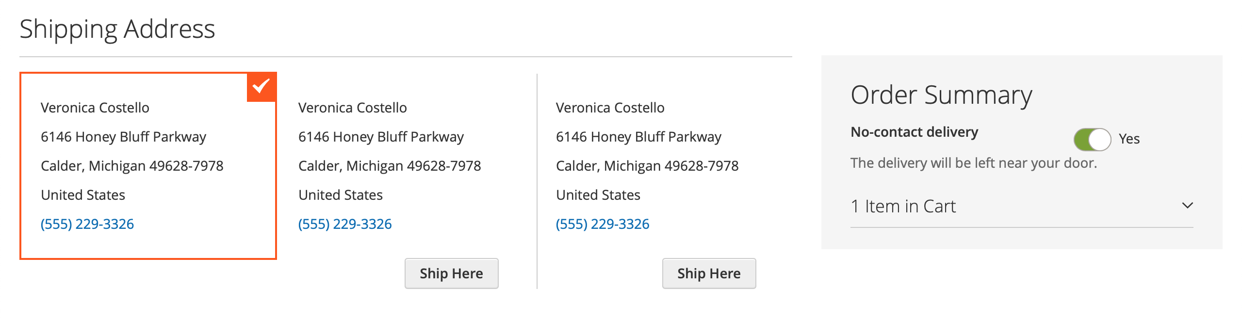Magento 2 No-contact delivery