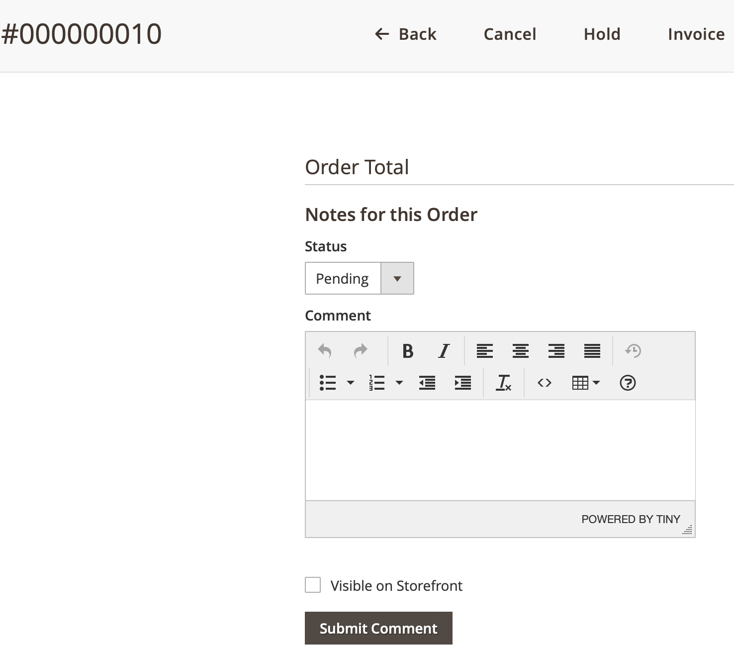 Magento 2 Order Management Order Modification Items