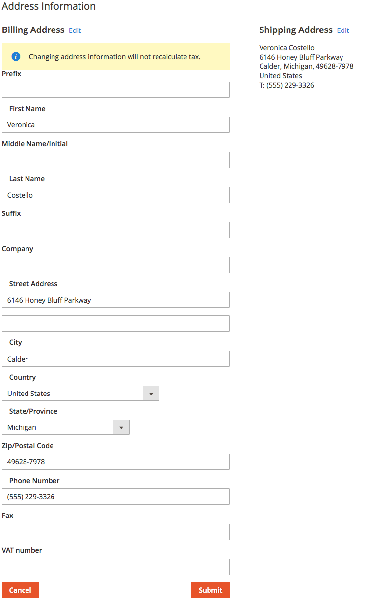 Magento 2 Order Management Order Modification Billing
