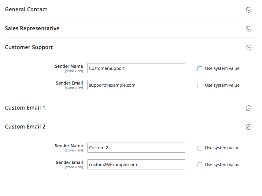 Store Email Addresses