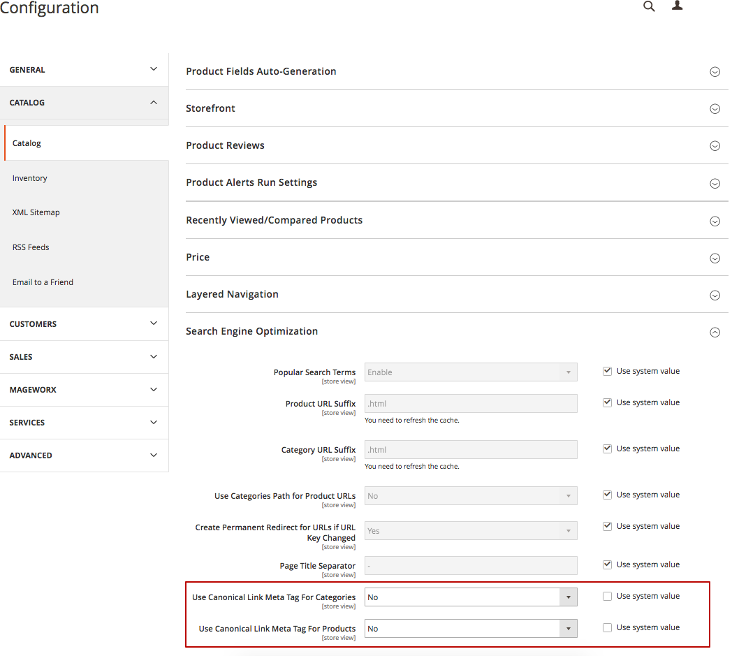 Magento 2 Canonical