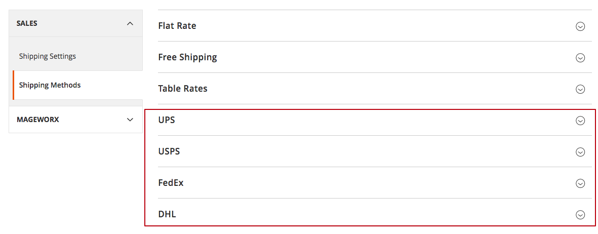 Mageworx Shipping Carrier