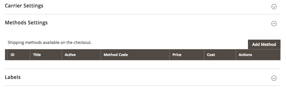 Mageworx Shipping Carrier Settings