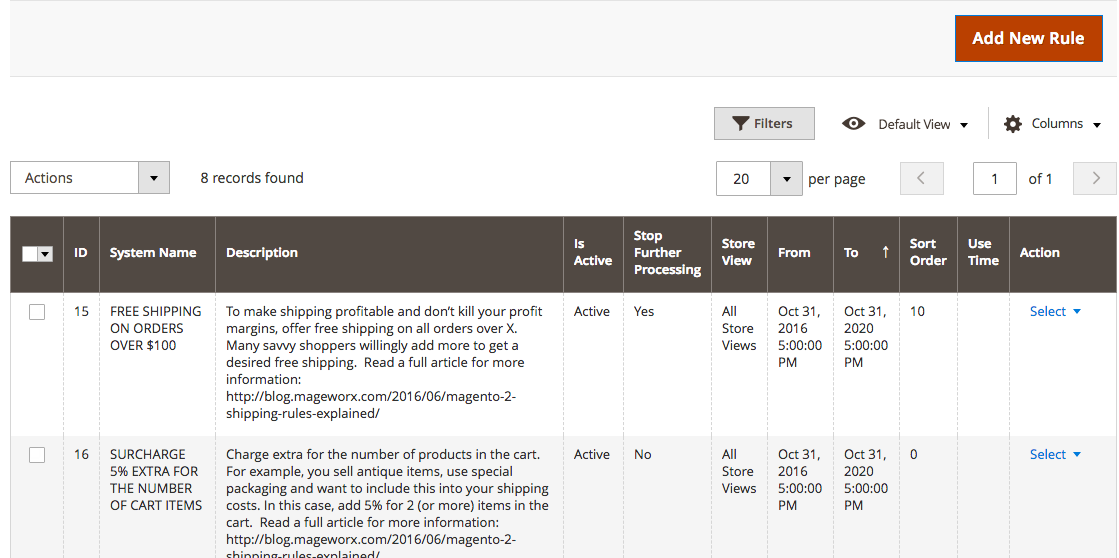 Mageworx Shipping Rules