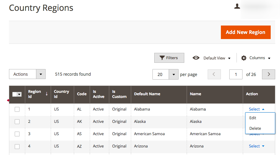 Mageworx Shipping Country Regions
