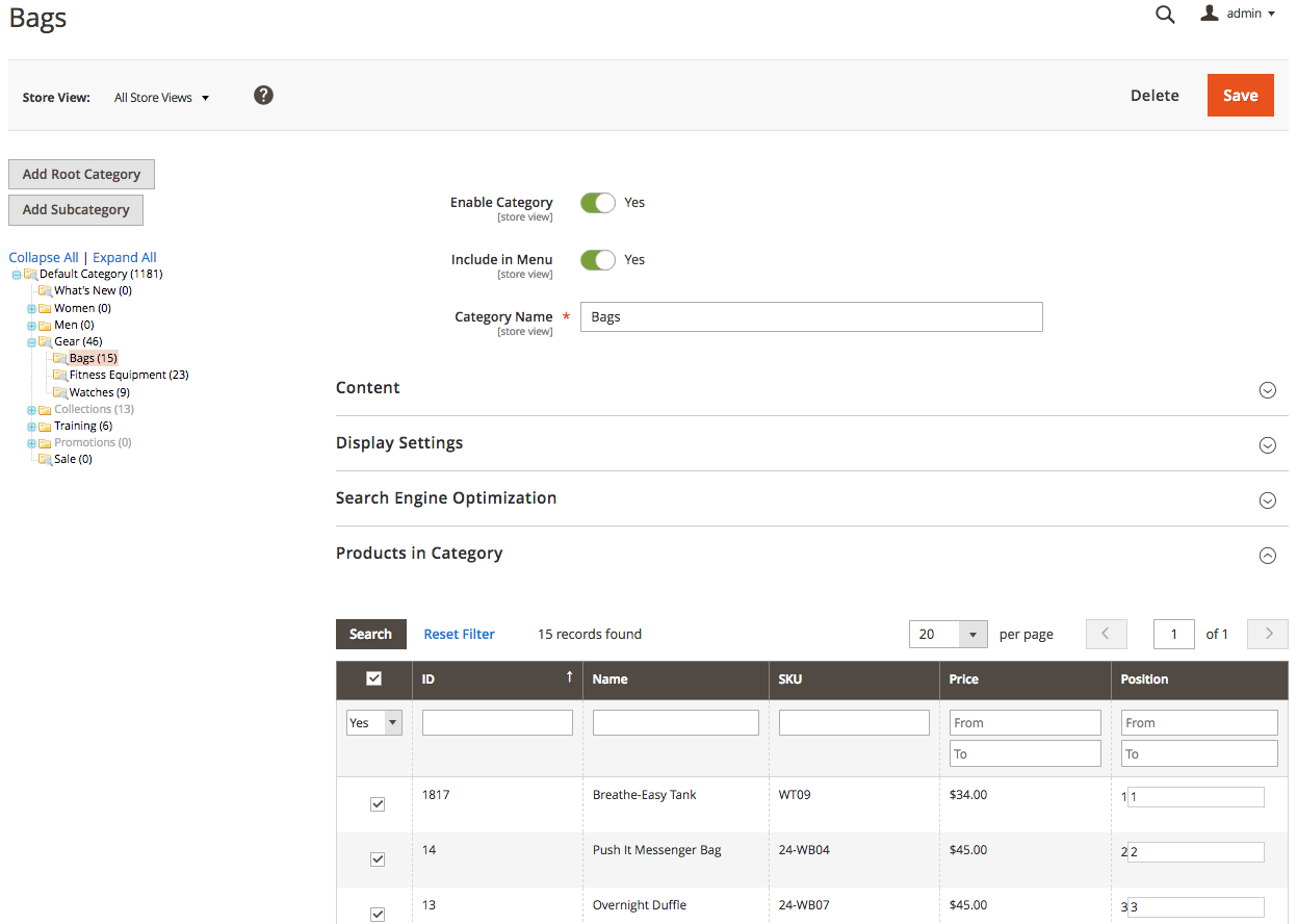 Products by Position in Magento 2